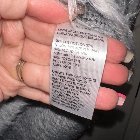 White House Black Market Black and White Cowl Neck Sweater - Picture 3 of 4